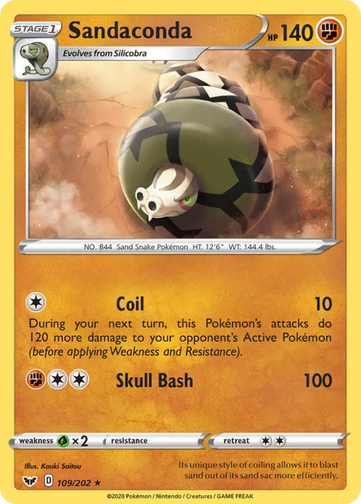 Sandaconda (109/202) [Sword & Shield: Base Set] - Pokemon Single
