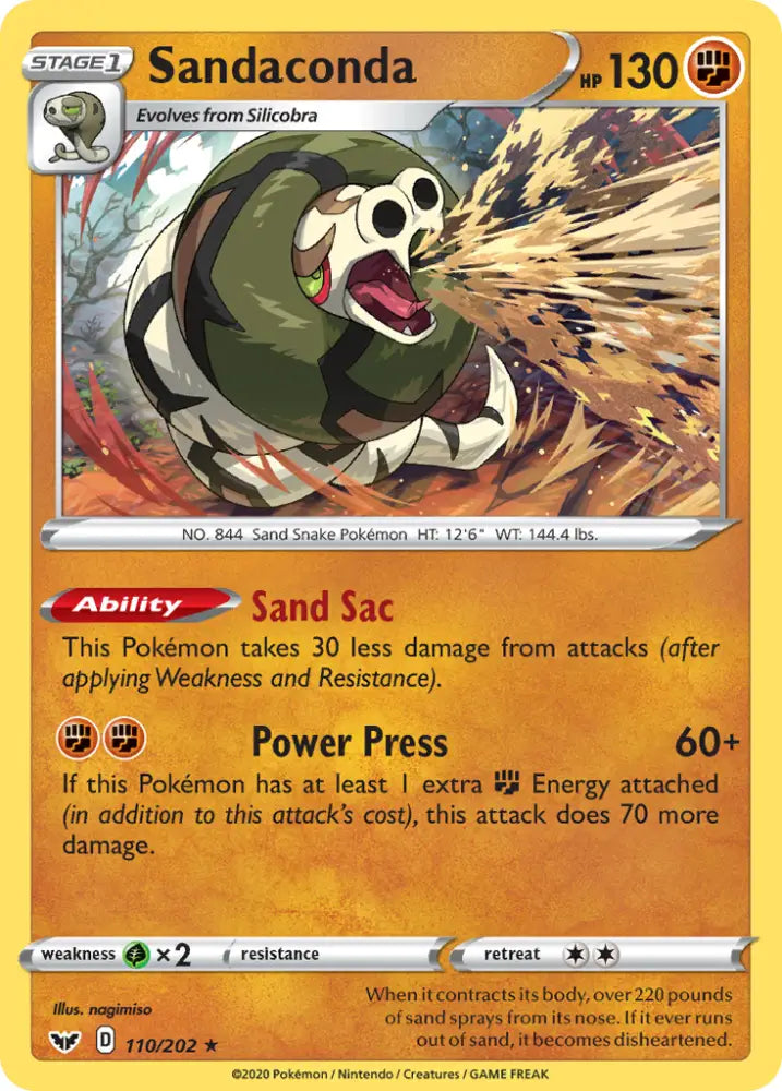 Sandaconda (110/202) [Sword & Shield: Base Set] - Pokemon Single