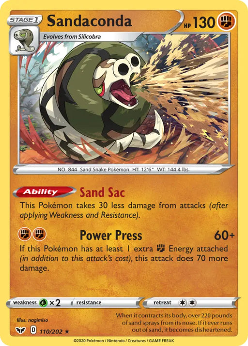 Sandaconda (110/202) [Sword & Shield: Base Set] - Pokemon Single