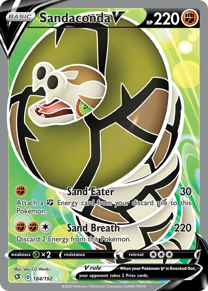 Sandaconda V (184/192) [Sword & Shield: Rebel Clash] - Pokemon Single