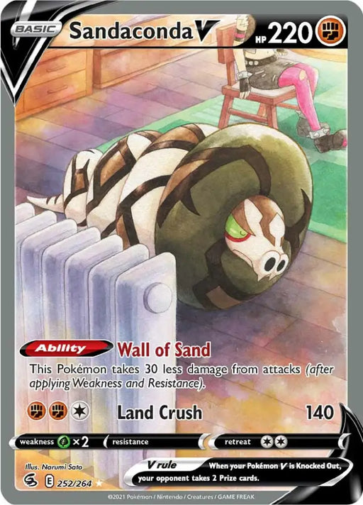 Sandaconda V (252/264) [Sword & Shield: Fusion Strike] - Pokemon Single