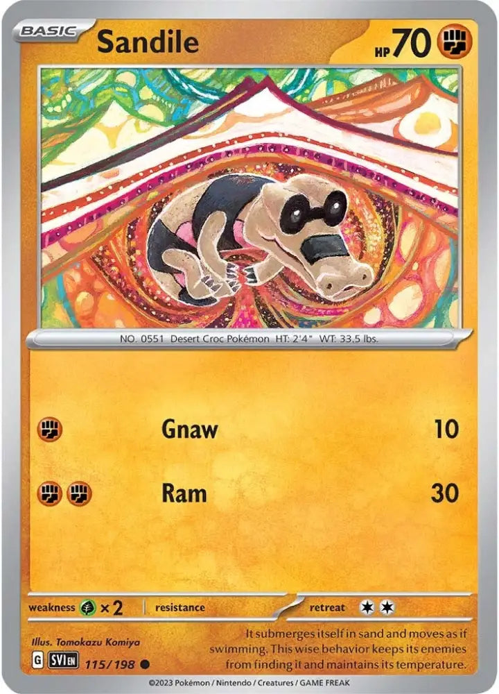 Sandile (115/198) [Scarlet & Violet: Base Set] - Pokemon Single