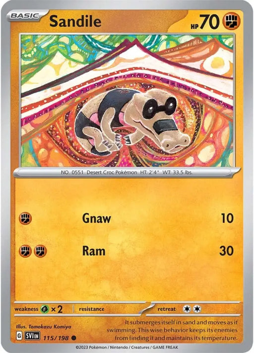 Sandile (115/198) [Scarlet & Violet: Base Set] - Pokemon Single