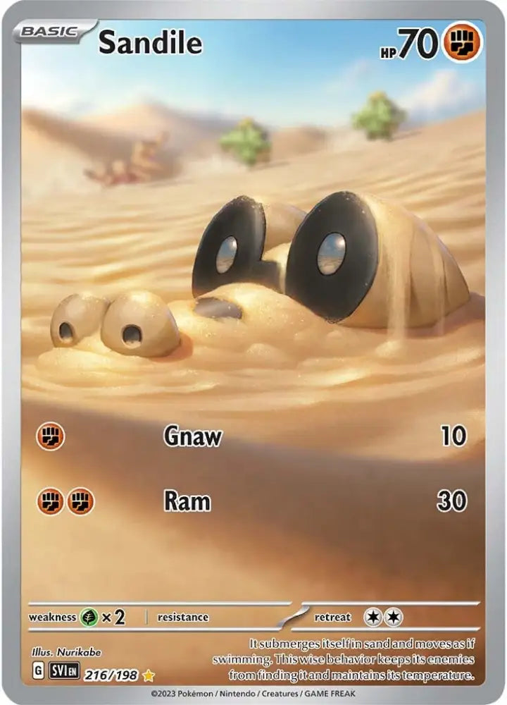 Sandile (216/198) [Scarlet & Violet: Base Set] - Pokemon Single