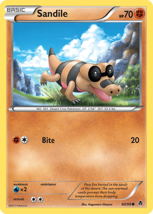 Sandile (60/98) [Black & White: Emerging Powers] - Pokemon Single