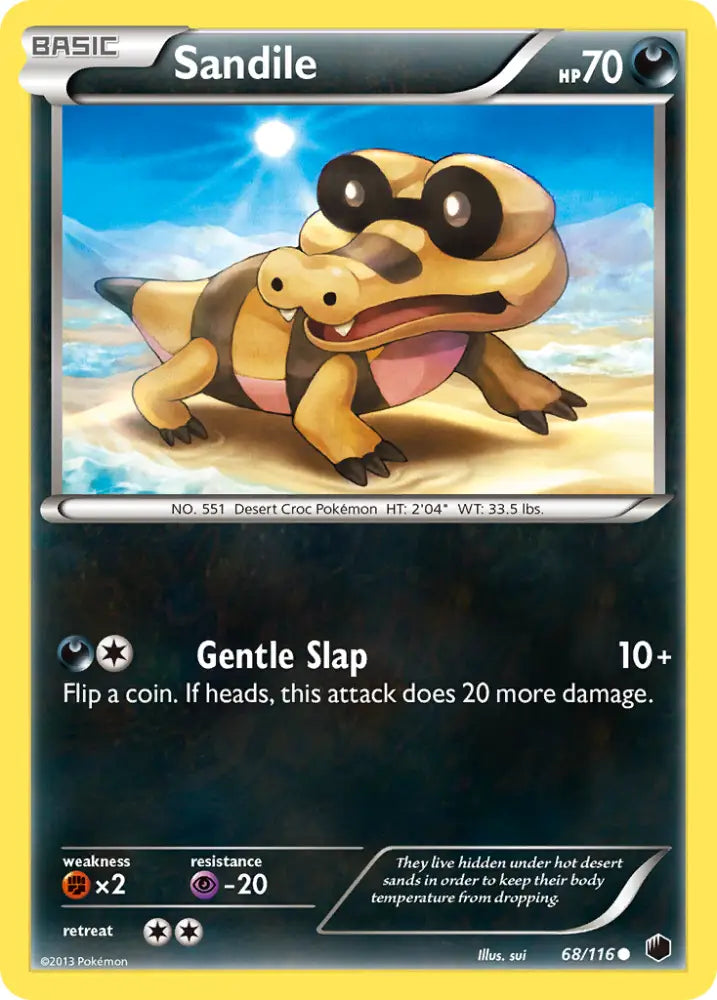 Sandile (68/116) [Black & White: Plasma Freeze] - Pokemon Single