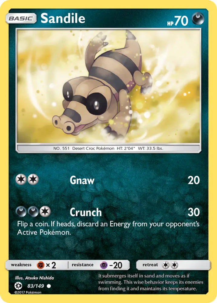 Sandile (83/149) [Sun & Moon: Base Set] - Pokemon Single