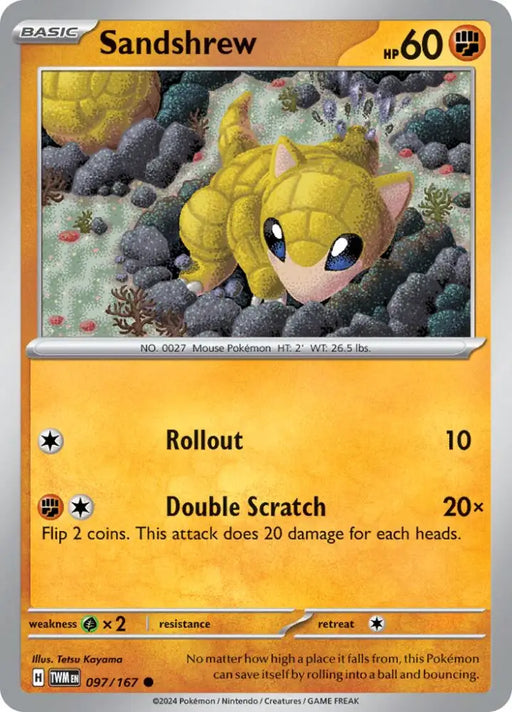 Sandshrew (097/167) [Scarlet & Violet: Twilight Masquerade] - Pokemon Single