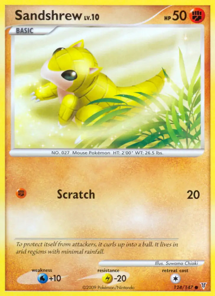 Sandshrew (124/147) [Platinum: Supreme Victors] - Pokemon Single