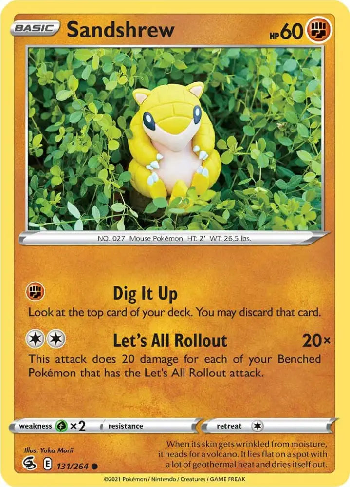 Sandshrew (131/264) [Sword & Shield: Fusion Strike] - Pokemon Single