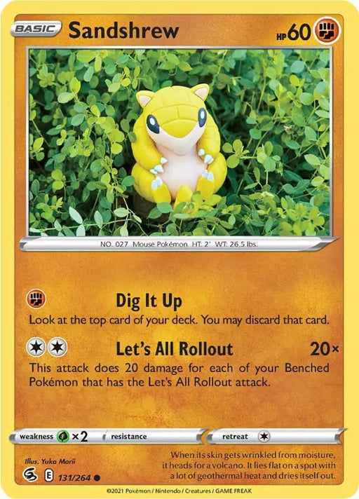 Sandshrew (131/264) [Sword & Shield: Fusion Strike] - Pokemon Single