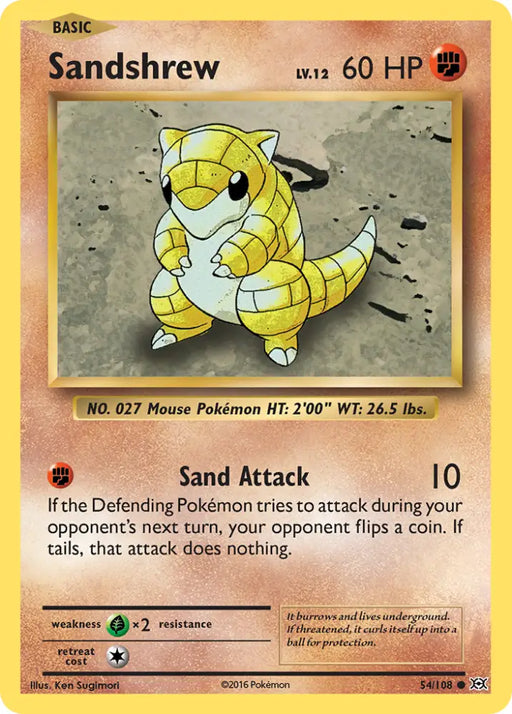 Sandshrew (54/108) [XY: Evolutions] - Pokemon Single
