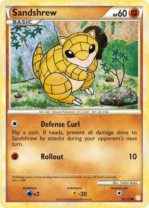 Sandshrew (79/123) [HeartGold & SoulSilver: Base Set] - Pokemon Single