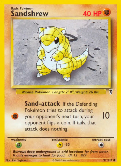Sandshrew (91/110) [Legendary Collection] - Pokemon Single