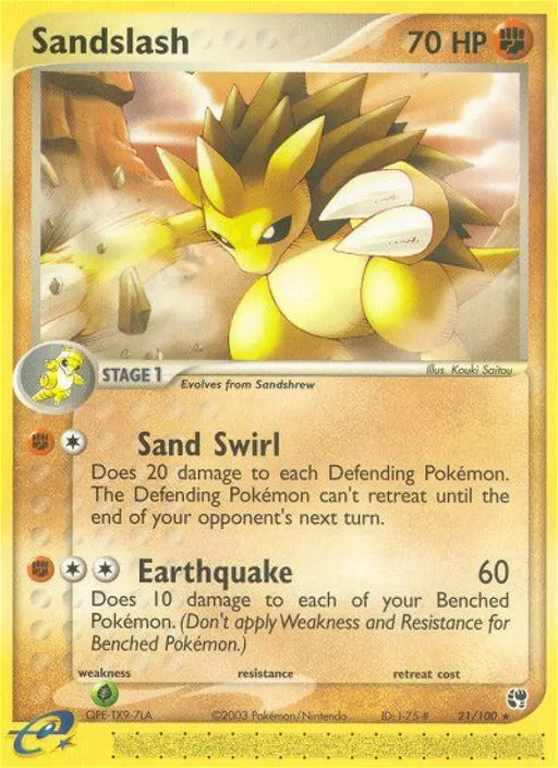 Sandslash (21/100) [EX: Sandstorm] - Pokemon Single