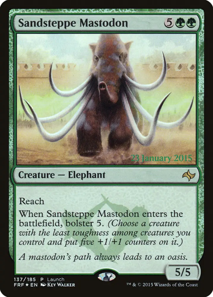 Sandsteppe Mastodon (Launch) [Fate Reforged Prerelease Promos] - MTG Single