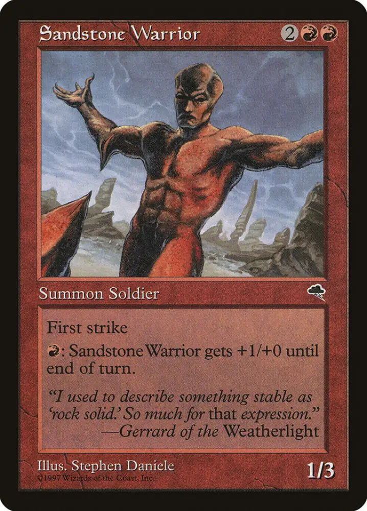 Sandstone Warrior [Tempest] - MTG Single