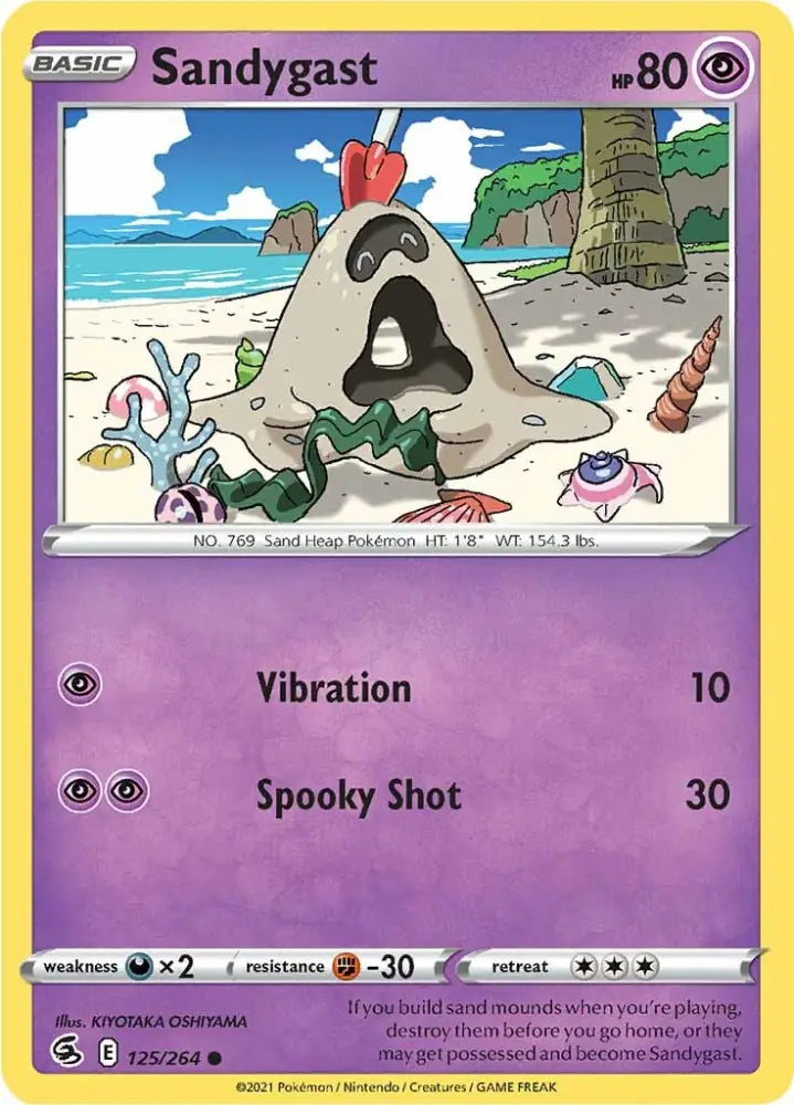 Sandygast (125/264) [Sword & Shield: Fusion Strike] - Pokemon Single