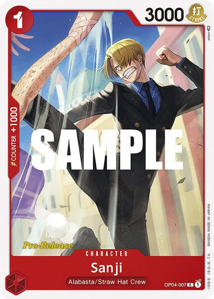 Sanji (007) (OP04-007) [Kingdoms of Intrigue Pre-Release Cards]