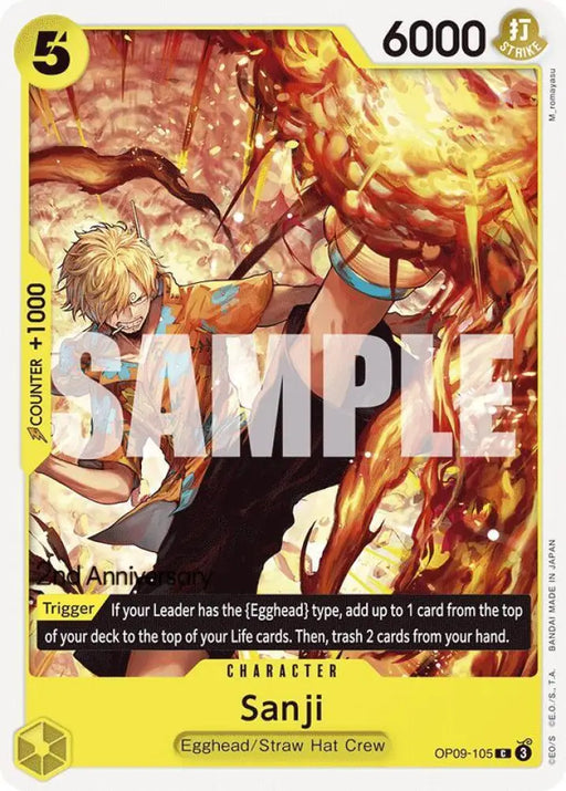 Sanji (105) (OP09-105) [Emperors in the New World: 2nd Anniversary Tournament Cards]