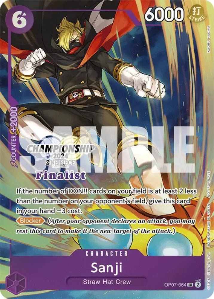 Sanji (Championship 2024 Finalist Card Set) (OP07-064) [One Piece Promotion Cards]
