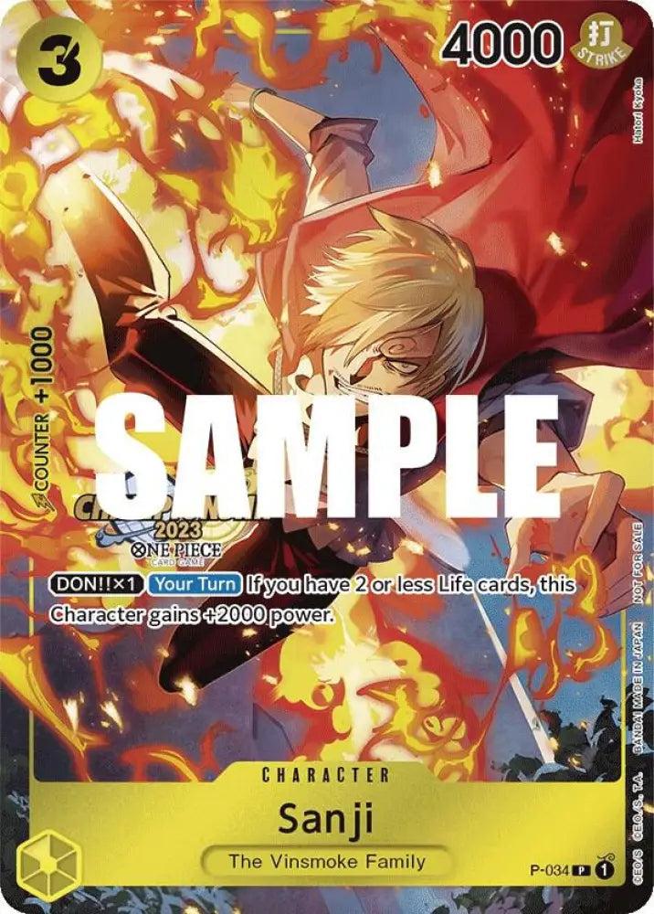 Sanji (CS 2023 Event Pack) (P-034) [One Piece Promotion Cards]