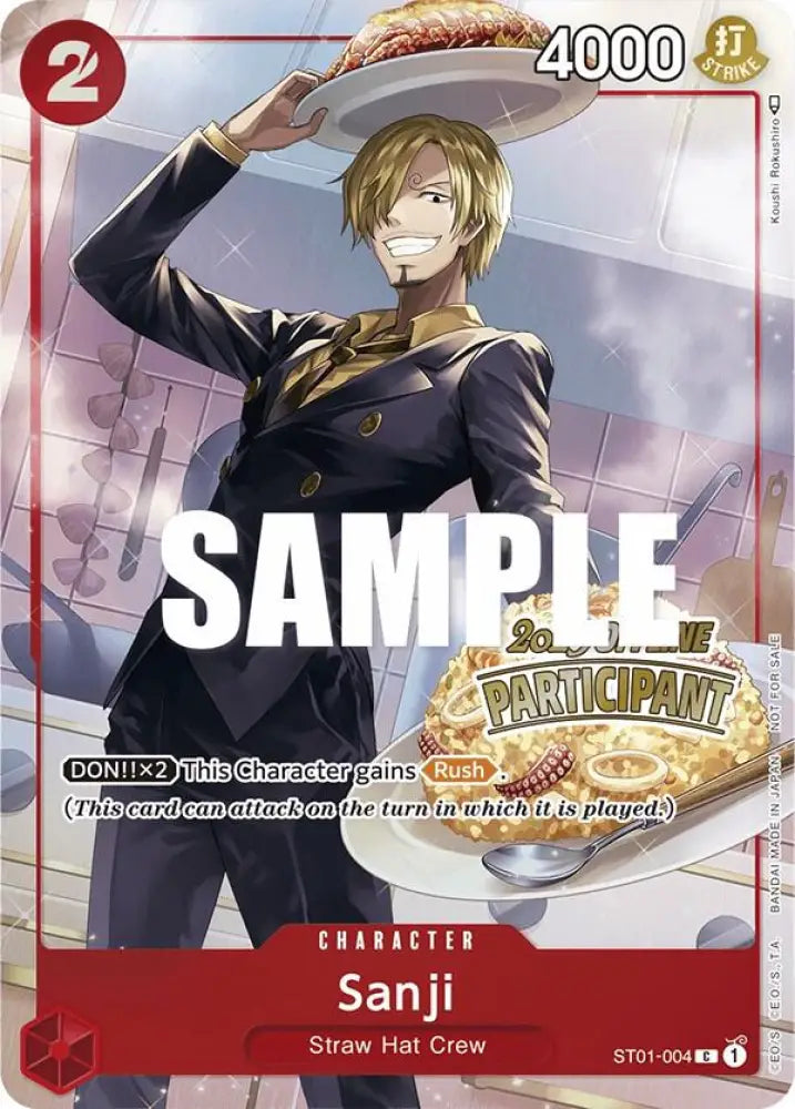 Sanji (Offline Regional 2023) [Participant] (ST01-004) [One Piece Promotion Cards]