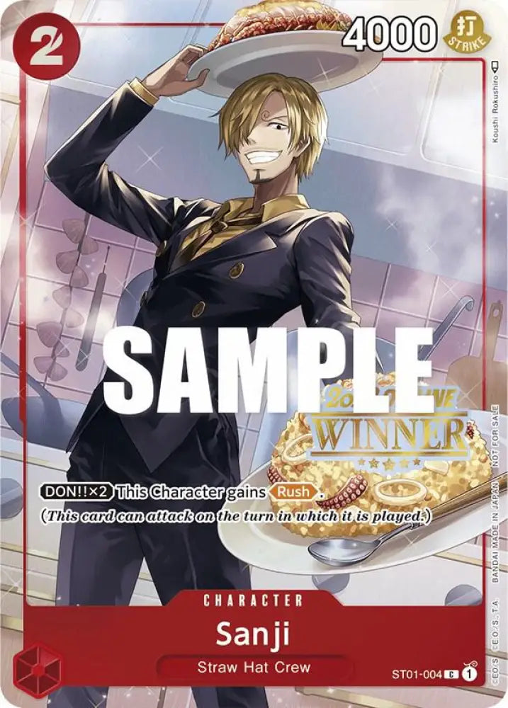 Sanji (Offline Regional 2023) [Winner] (ST01-004) [One Piece Promotion Cards]