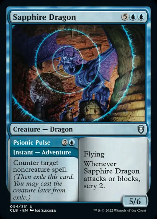 Sapphire Dragon // Psionic Pulse [Commander Legends: Battle for Baldur’s Gate] - MTG Single