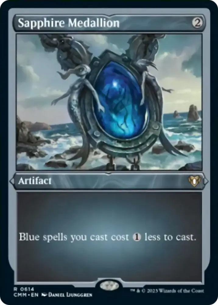 Sapphire Medallion (Foil Etched) [Commander Masters] - MTG Single