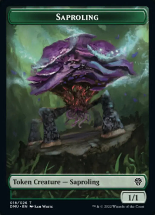 Saproling // Badger Double-Sided Token [Dominaria United Tokens] - MTG Single