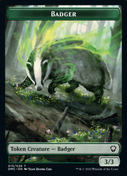 Saproling // Badger Double-Sided Token [Dominaria United Tokens] - MTG Single