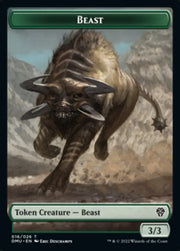 Saproling // Beast Double-Sided Token [Dominaria United Tokens] - MTG Single