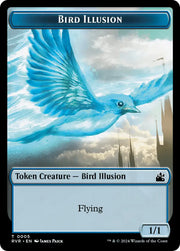 Saproling // Bird Illusion Double-Sided Token [Ravnica Remastered Tokens] - MTG Single