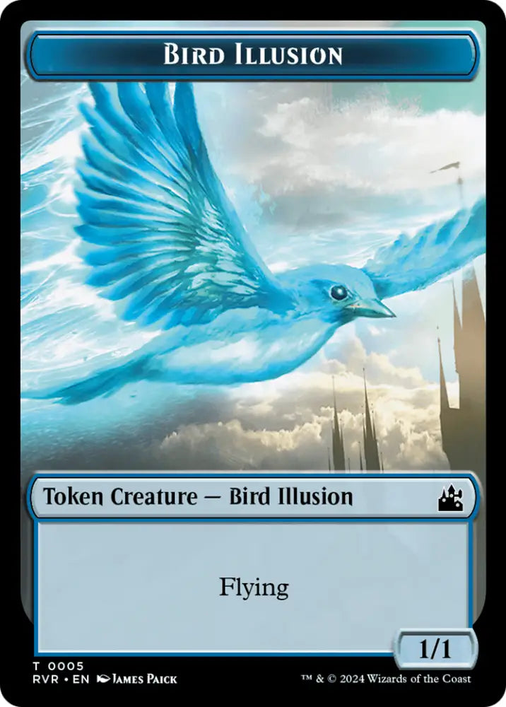 Saproling // Bird Illusion Double-Sided Token [Ravnica Remastered Tokens] - MTG Single