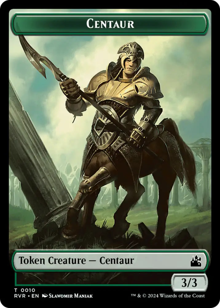 Saproling // Centaur Double-Sided Token [Ravnica Remastered Tokens] - MTG Single