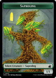 Saproling // Emblem - Domri Rade Double-Sided Token [Ravnica Remastered Tokens] - MTG Single