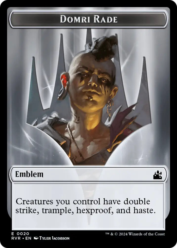 Saproling // Emblem - Domri Rade Double-Sided Token [Ravnica Remastered Tokens] - MTG Single