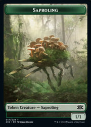 Saproling // Monk Double-Sided Token [Double Masters 2022 Tokens] - MTG Single