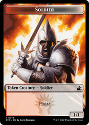 Saproling // Soldier Double-Sided Token [Ravnica Remastered Tokens] - MTG Single