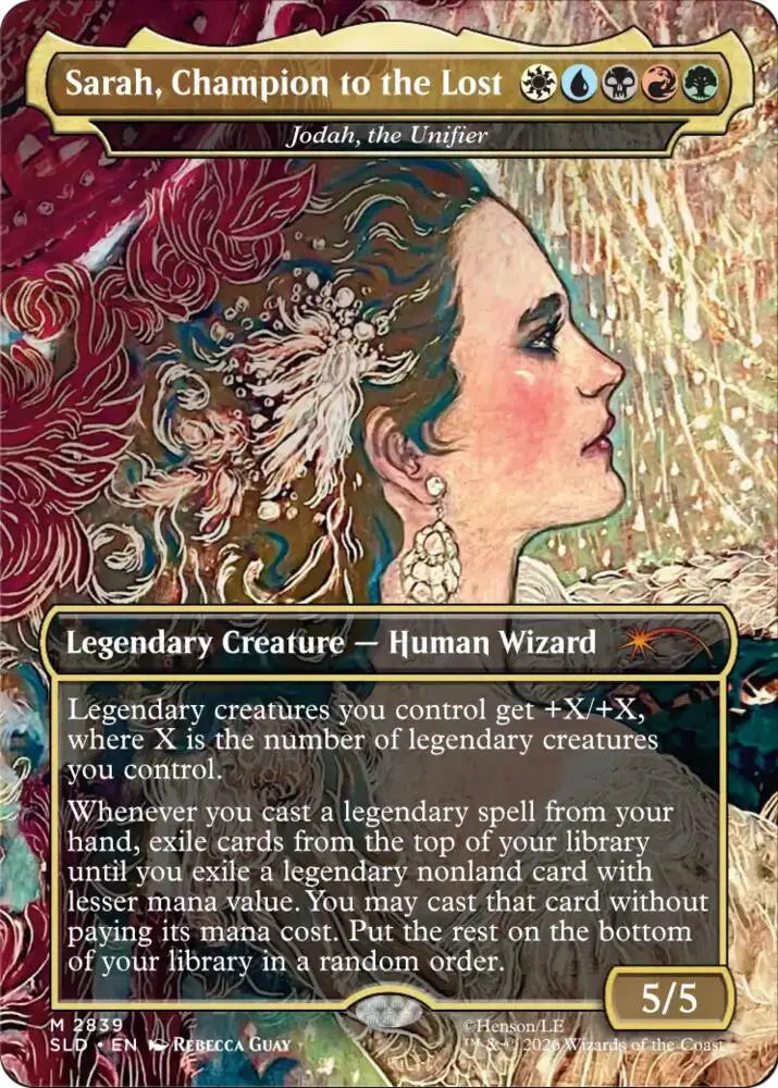 Sarah, Champion to the Lost - Jodah, the Unifier (2839) [Secret Lair Drop]