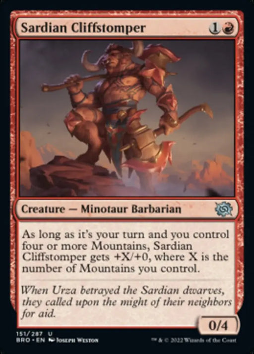 Sardian Cliffstomper [The Brothers’ War] - MTG Single