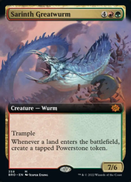 Sarinth Greatwurm (Extended Art) [The Brothers’ War] - MTG Single