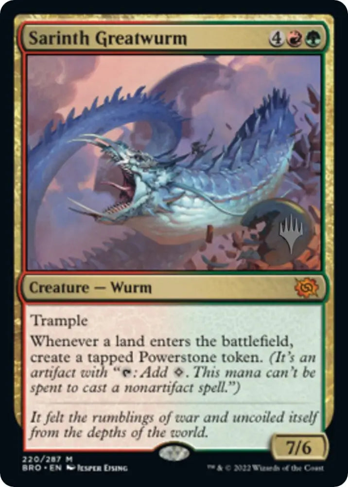Sarinth Greatwurm (Promo Pack) [The Brothers’ War Promos] - MTG Single