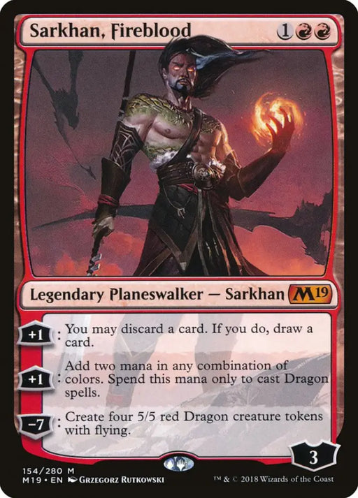 Sarkhan Fireblood [Core Set 2019] - MTG Single