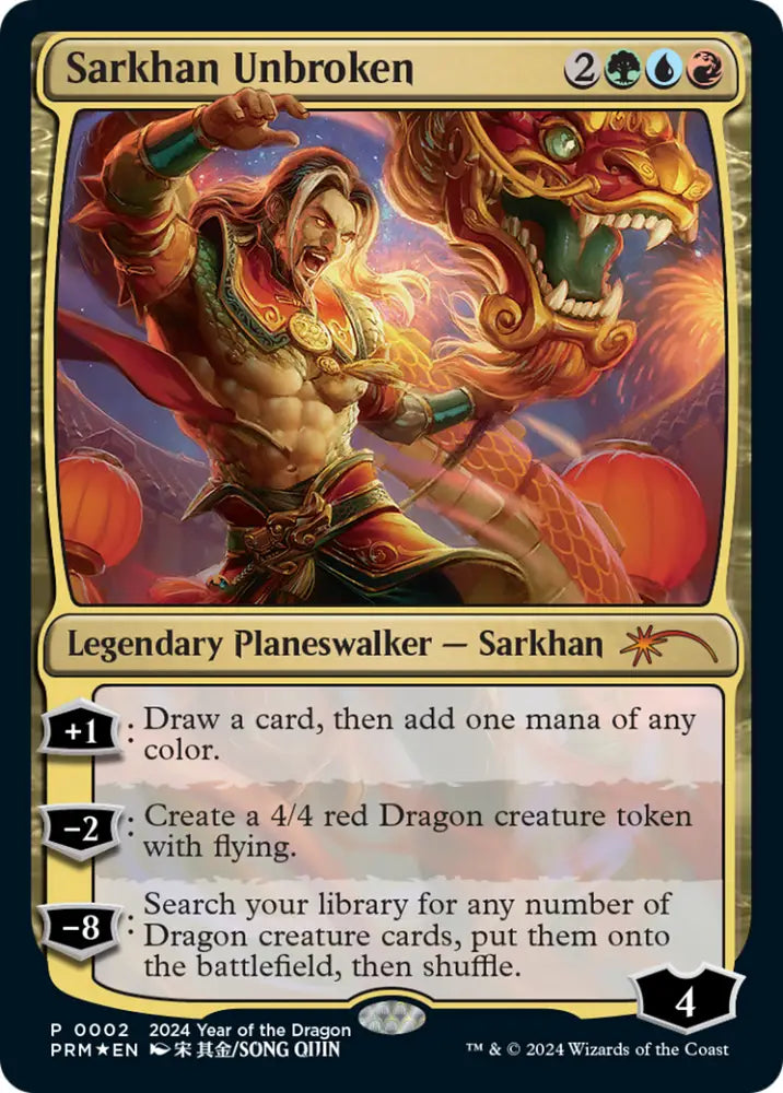 Sarkhan Unbroken (Year of the Dragon 2024) [Standard Showdown Promos] - MTG Single