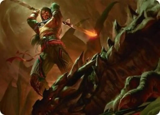 Sarkhan's Resolve Art Card (18/54) [Tarkir: Dragonstorm Art Series]