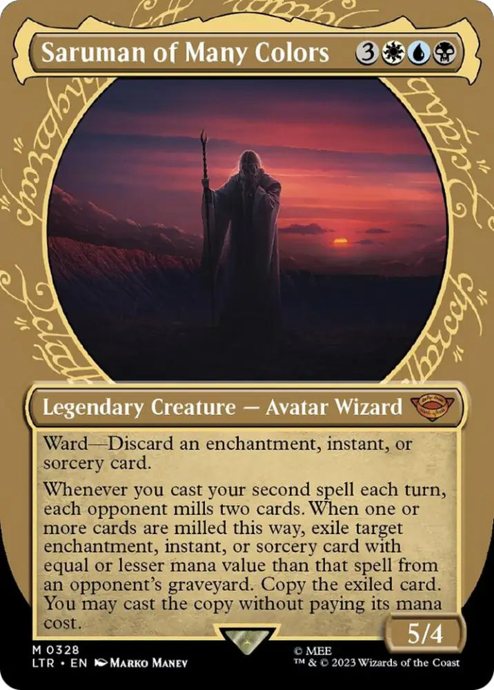 Saruman of Many Colors (Showcase Ring Frame) [The Lord of the Rings: Tales of Middle-Earth] - MTG Single