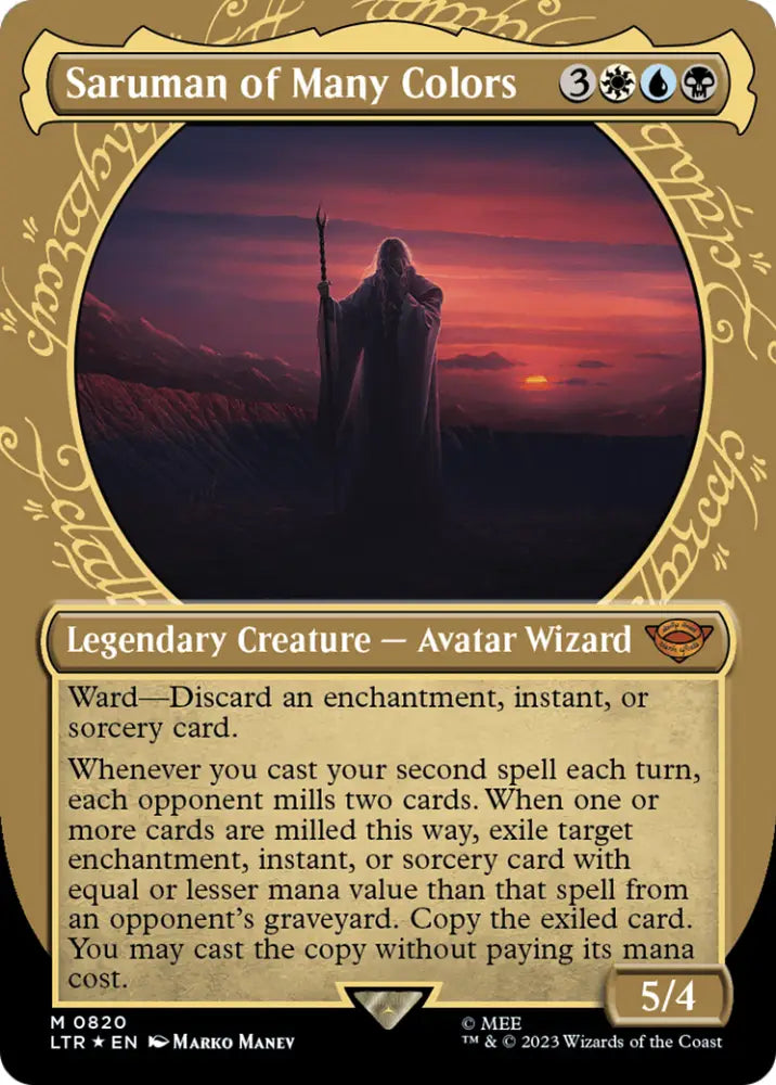 Saruman of Many Colors (Showcase) (Surge Foil) [The Lord of the Rings: Tales of Middle-Earth] - MTG Single