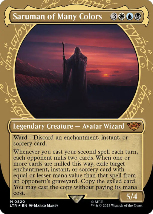 Saruman of Many Colors (Showcase) (Surge Foil) [The Lord of the Rings: Tales of Middle-Earth] - MTG Single